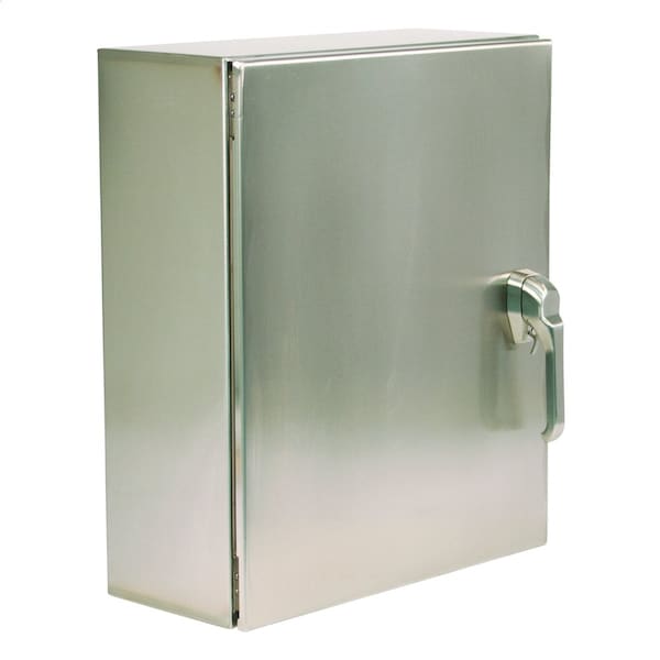 3 Point Latch with Padlock Handle Electrical Enclosures, 24 in H, 8 in D, 24 in W, 1, 3R, 12, 13, 4, 4X